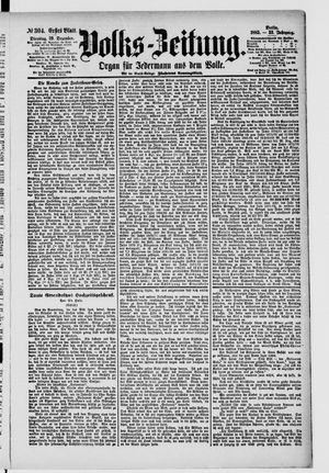 Volks-Zeitung vom 29.12.1885