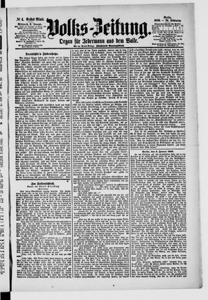 Volks-Zeitung vom 06.01.1886