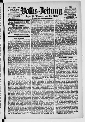 Volks-Zeitung vom 15.01.1886