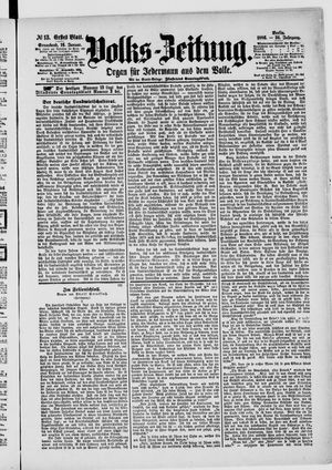 Volks-Zeitung vom 16.01.1886