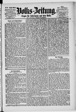 Volks-Zeitung vom 21.01.1886