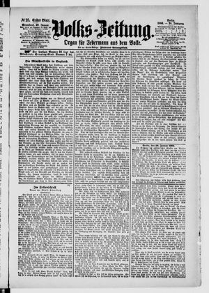 Volks-Zeitung vom 30.01.1886