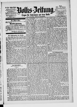 Volks-Zeitung vom 28.02.1886