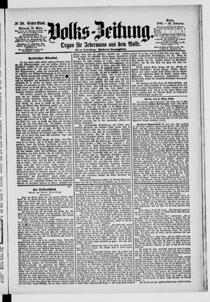 Volks-Zeitung vom 10.03.1886