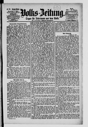 Volks-Zeitung vom 01.04.1886