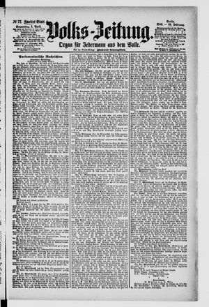 Volks-Zeitung vom 01.04.1886