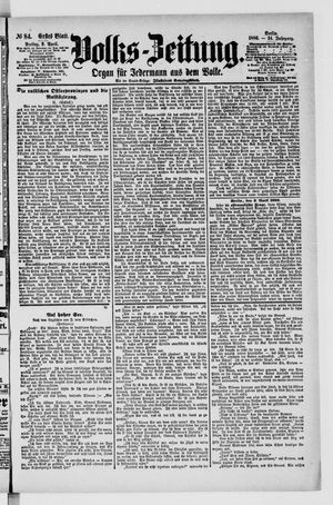 Volks-Zeitung vom 09.04.1886