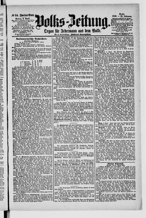 Volks-Zeitung vom 09.04.1886