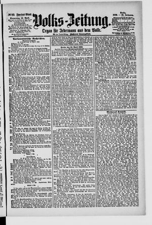 Volks-Zeitung vom 15.04.1886