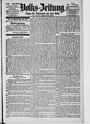 Volks-Zeitung vom 18.04.1886