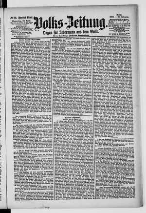 Volks-Zeitung vom 29.04.1886