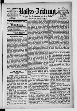 Volks-Zeitung vom 30.04.1886