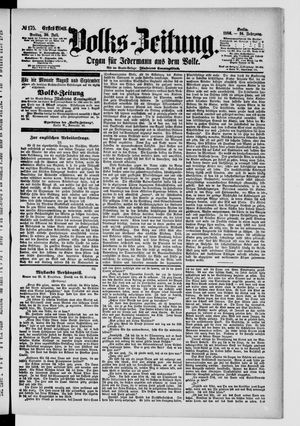 Volks-Zeitung vom 30.07.1886