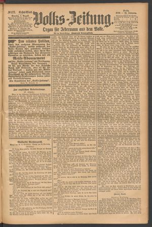 Volks-Zeitung vom 01.08.1886