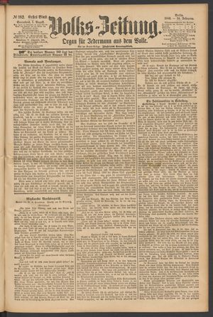 Volks-Zeitung vom 07.08.1886