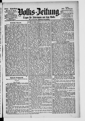 Volks-Zeitung vom 11.08.1886