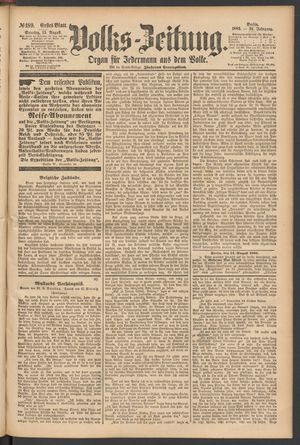 Volks-Zeitung vom 15.08.1886