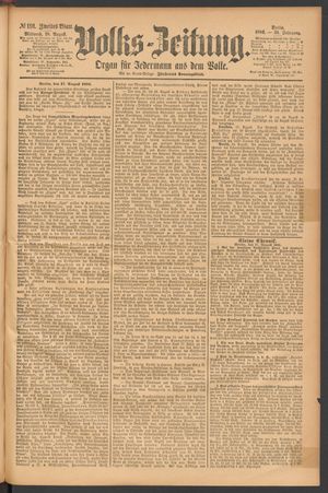 Volks-Zeitung vom 18.08.1886