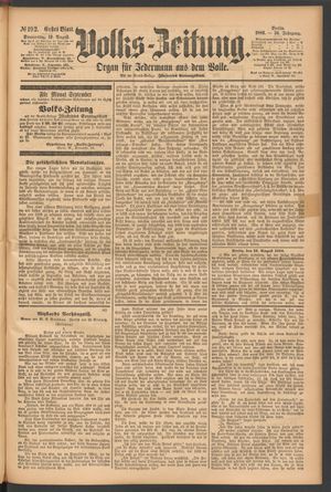 Volks-Zeitung vom 19.08.1886