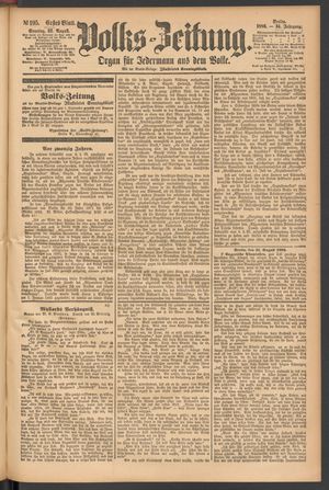 Volks-Zeitung vom 22.08.1886