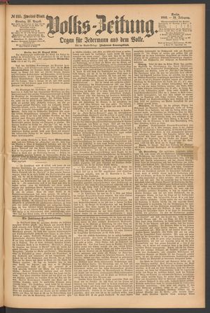Volks-Zeitung vom 22.08.1886