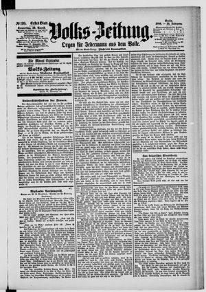 Volks-Zeitung vom 26.08.1886