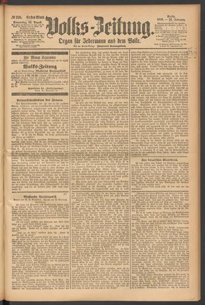 Volks-Zeitung vom 26.08.1886