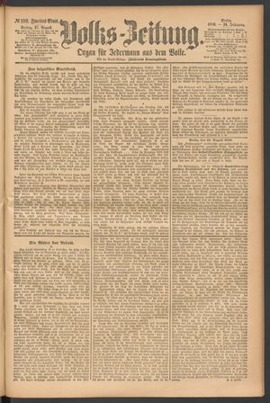 Volks-Zeitung vom 27.08.1886