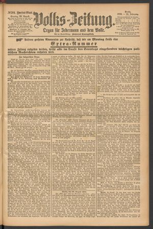 Volks-Zeitung vom 29.08.1886