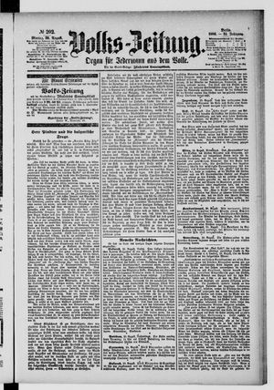 Volks-Zeitung on Aug 30, 1886