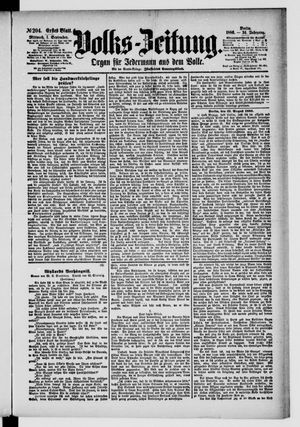Volks-Zeitung vom 01.09.1886