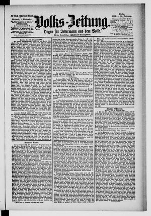 Volks-Zeitung vom 01.09.1886
