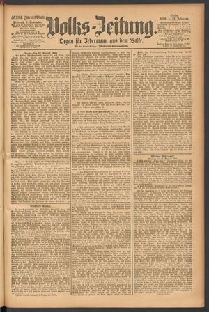 Volks-Zeitung vom 01.09.1886