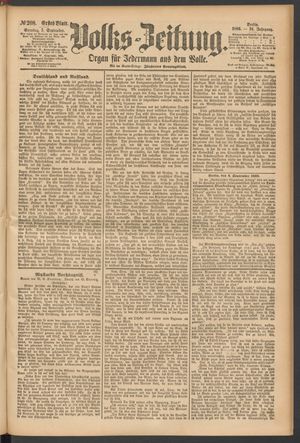 Volks-Zeitung on Sep 5, 1886