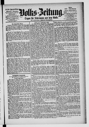 Volks-Zeitung vom 08.09.1886