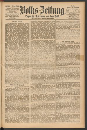 Volks-Zeitung vom 08.09.1886