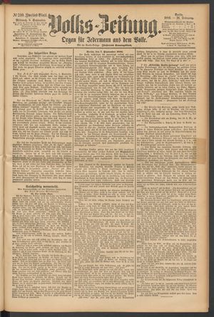 Volks-Zeitung vom 08.09.1886
