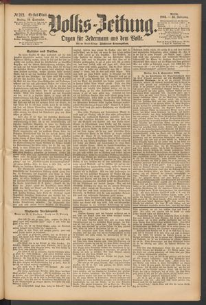 Volks-Zeitung vom 10.09.1886