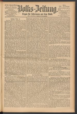 Volks-Zeitung vom 12.09.1886