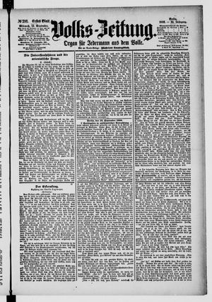 Volks-Zeitung vom 15.09.1886