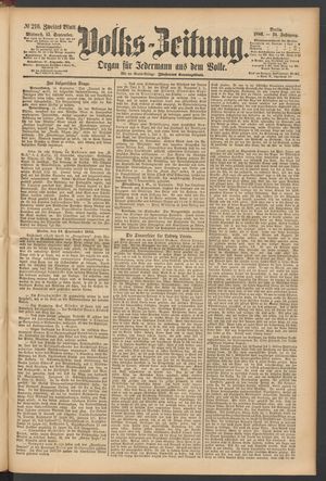 Volks-Zeitung vom 15.09.1886