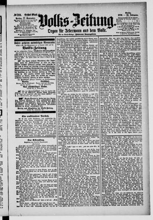 Volks-Zeitung vom 17.09.1886