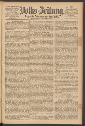 Volks-Zeitung vom 18.09.1886