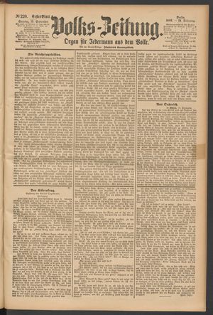 Volks-Zeitung vom 19.09.1886