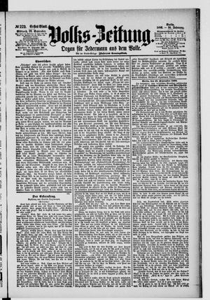 Volks-Zeitung vom 22.09.1886