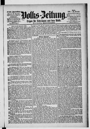 Volks-Zeitung vom 22.09.1886