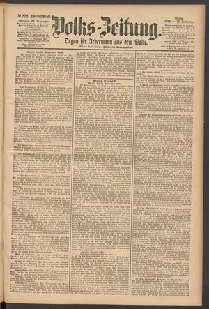 Volks-Zeitung vom 22.09.1886