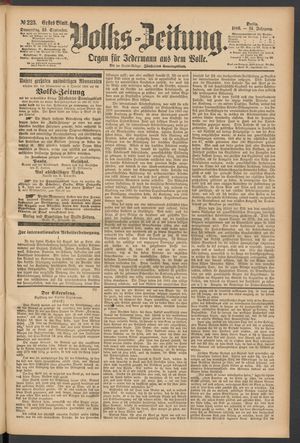 Volks-Zeitung vom 23.09.1886