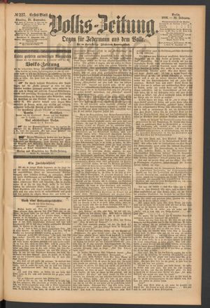 Volks-Zeitung vom 28.09.1886