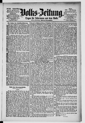 Volks-Zeitung vom 29.09.1886